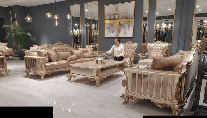 Zestaw sofowy 3+3+1+1 miejsce do siedzenia stolik kawowy Sofa Fotel Sofy Materiał Luksusowy Zestaw 5-częściowy