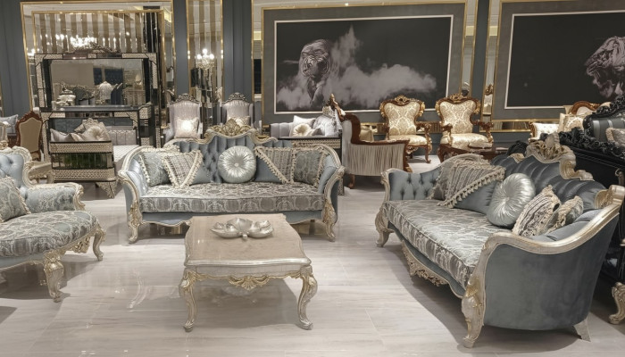 Grupa Zestaw sofowy 3+3 miejsce do siedzenia Luksusowa Sofa Fotel Sofy Materiał Zestaw Klasyczny Nowość