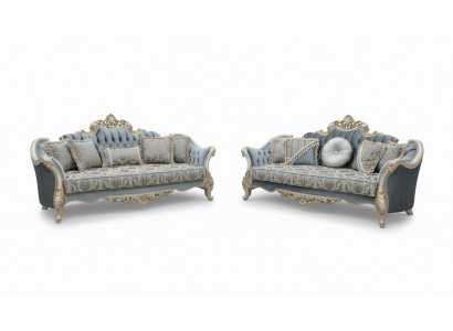 Grupa Zestaw sofowy 3+3 miejsce do siedzenia Luksusowa Sofa Fotel Sofy Materiał Zestaw Klasyczny Nowość