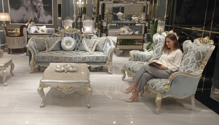 Zestaw sofowy 3+1+1 miejsce do siedzenia Luksusowa Sofa Fotel Materiał Grupa Ustawić Salon