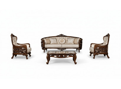 Luksusowy Zestaw sofowy 3+1+1 miejsce do siedzenia stolik kawowy Grupa Sofa Fotel Sofy Materiał Couch