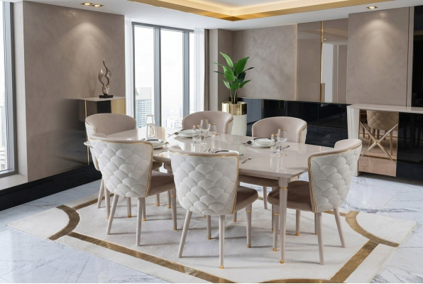Stół obiadowy Tabela stoły Modern Drewno Ess jadalnia Design Italian Style Nowość
