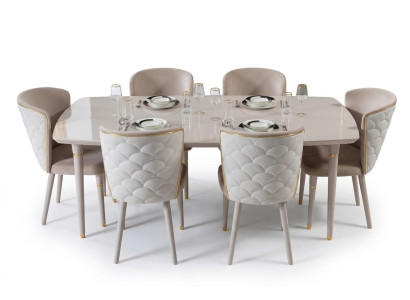 Stół obiadowy Tabela stoły Modern Drewno Ess jadalnia Design Italian Style Nowość
