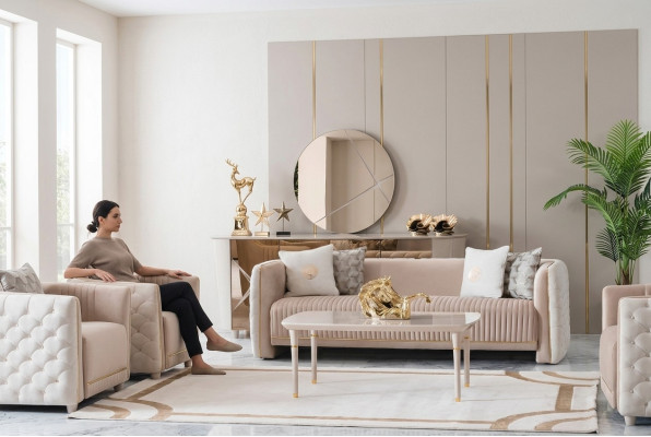 Sofa trzyosobowa Podkładka luksusowa sofa Siedziba sofy Pokój Meble 3er Włochy design