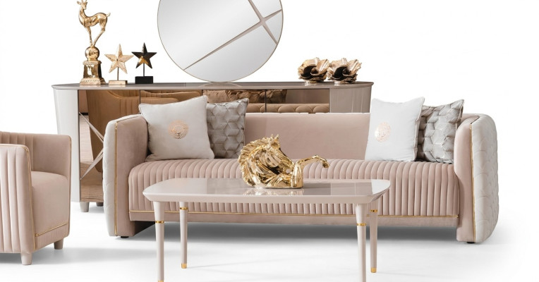 Sofa trzyosobowa Podkładka luksusowa sofa Siedziba sofy Pokój Meble 3er Włochy design