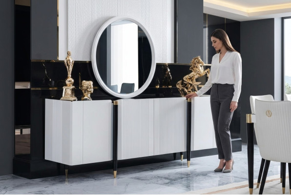 Komody Półka konsola Meble Kredens w stylu włoskim Kredens Szafa Luxury