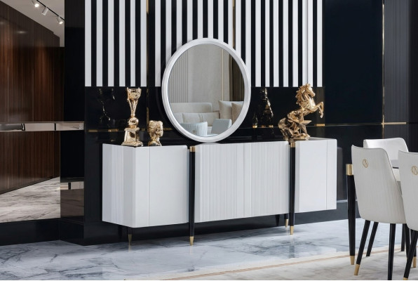 Komody Półka konsola Meble Kredens w stylu włoskim Kredens Szafa Luxury
