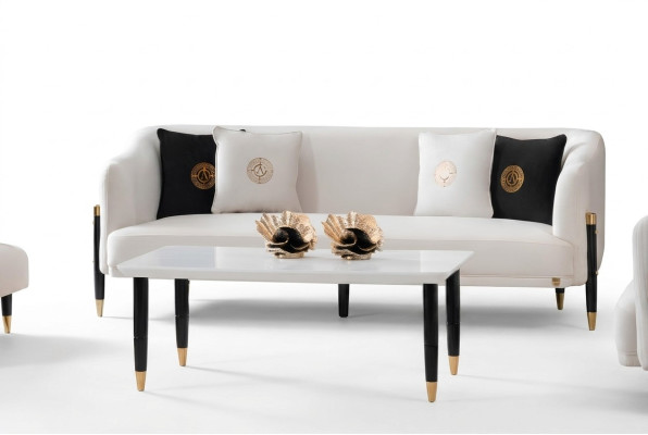 Design Sofa 3 miejsce siedzące Design 210cm Luksusowe Sofy Kanapa 3er Nowa Sofa Tekstylna Meble