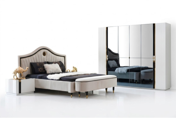 Sypialnia Design Łóżko Luksusowe łóżko Nowa Podwójna Podkładka Meble Hotel Marriage Design