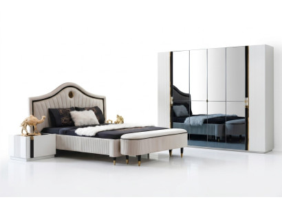 Sypialnia Design Łóżko Luksusowe łóżko Nowa Podwójna Podkładka Meble Hotel Marriage Design