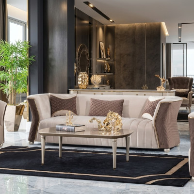 Podkładka Designer Meble Sofa trzyosobowa 3 miejsce do siedzenia Sofy luksusowe Włókiennicze kanapy duże