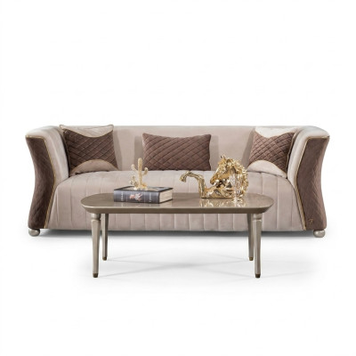 Podkładka Designer Meble Sofa trzyosobowa 3 miejsce do siedzenia Sofy luksusowe Włókiennicze kanapy duże