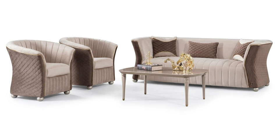 Podkładka Ustawić Sofy Couch Designer Zestaw sofowy 3+1+1 miejsce do siedzenia Material Couches