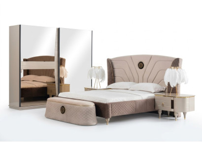 łóżko Podwójne łóżko Hotelowe Rama łóżka Double Drewno Meble Łóżko Podkładka Luxury Design