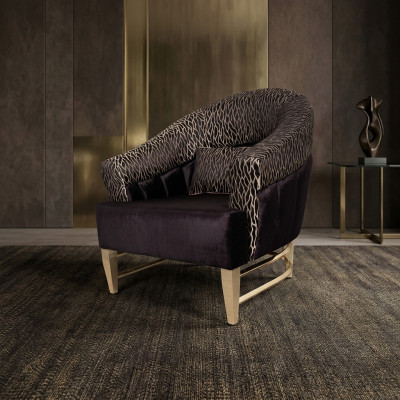 Fotel Luxury Design Włókienniczy Salon Fotel Meble Lounge w stylu włoskim