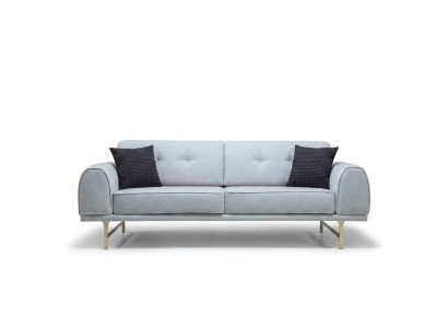 Szara Nowoczesna 3-miejsce siedzące Designerska Sofa Do Salonu Luksusowa Sofa Tapicerowana