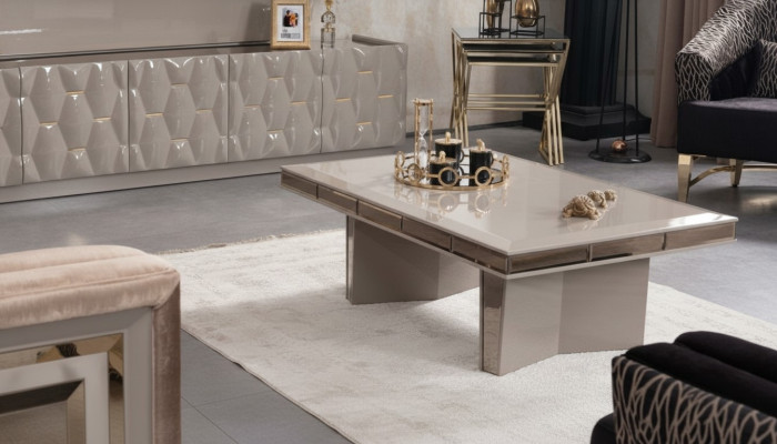 Projekt salonu stoły Meble Tabela Luxury Stolik Drewno Nowoczesny stolik kawowy