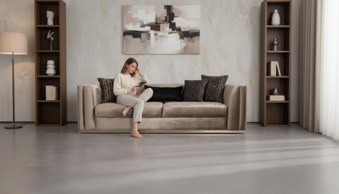 Sofa 3 miejsce do siedzenia Kanapa Drewno Meble Meble do Salonu Sofy Kanapa W Stylu Włoskim