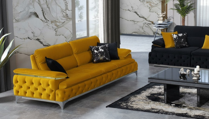 Nowoczesna sofa trzyosobowa w stylu włoskim Żywy krajobraz sofa tekstylna 3 miejsce do siedzenia Nowość