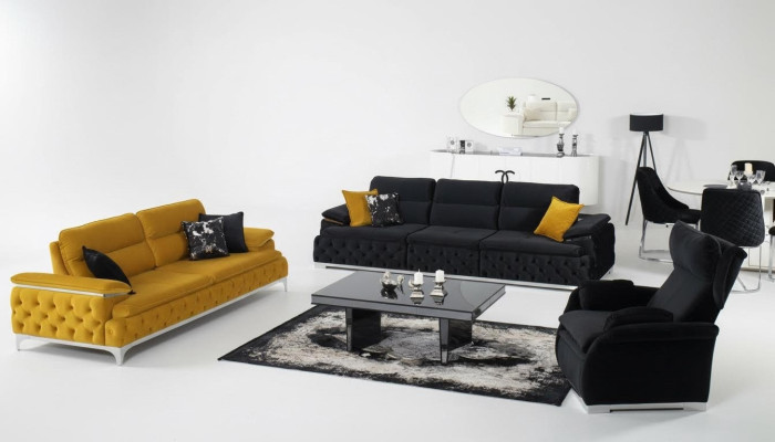 Zestaw sofowy 3+3+1 miejsce do siedzenia Sofa Kanapa Podkładka Ustawić Kanapy Materiał