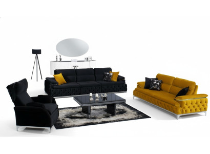 Zestaw sofowy 3+3 miejsce do siedzenia Zestaw Design Sofy Podkładka Kanapy Materiał Relaks