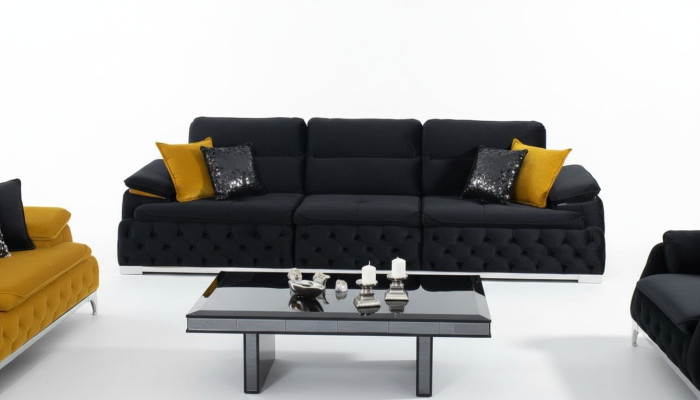 Sofa w stylu włoskim tapicerowana kanapa potrójna 4 miejsce siedzące sofy meble kanapy