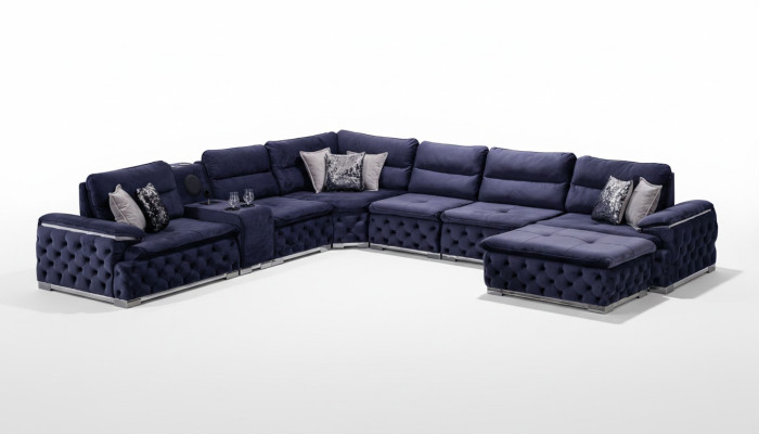 Narożnikowa kanapa Kształt U Chesterfield Sofa Salonowa Meble w stylu włoskim
