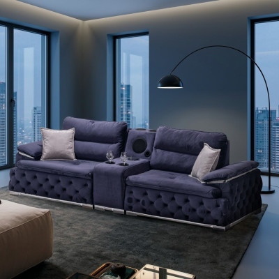 Sofy Chesterfield Kanapy Tapicerka 4 miejsce siedzące Purple Design xxl Duża Sofa Kanapa