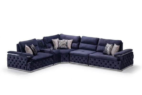 Design Narożnikowa kanapa Materiał Kształt L Nowoczesny Styl Meble tapicerowane Living Room Grupa