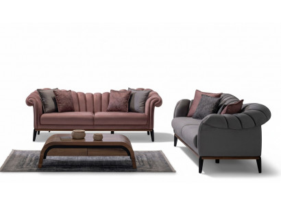 Zestaw sofowy Couch Podkładka Modern 3+3 miejsce do siedzenia Set Design Sofy Podkładka Włókienniczy Nowość