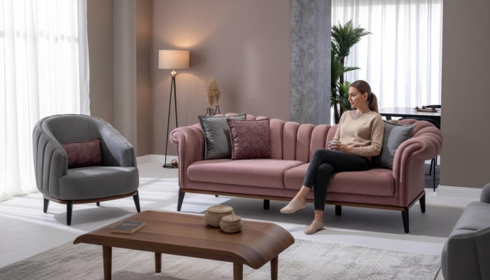 Designerskie Kanapy Sofy Ustawić Sofę 3 miejsce do siedzenia + 1 miejsce do siedzenia Zestaw sofowy Podkładka