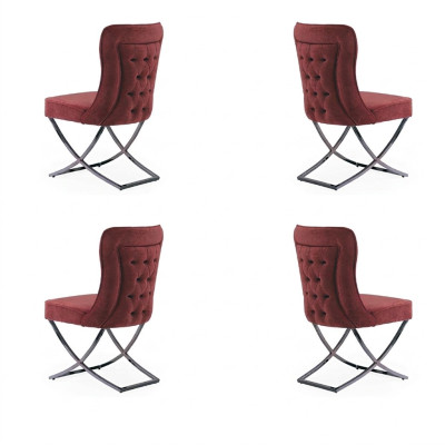 jadalnia Krzesła Ustawić Fotel Design 4x Krzesła Zestaw Grupa Podkładka