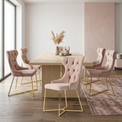 Lehn Krzesło Restauracja Przemysłowa 6x Design Krzesła Siedziba Podkładka Zestaw Chesterfield