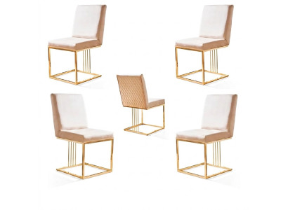 Design Fotel Zestaw Podkładek 2x Krzesło 100% Włókienniczy Krzesła Gastro jadalnia