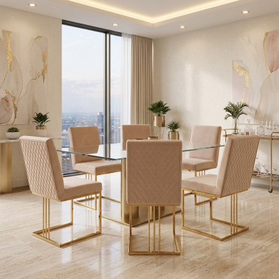 Design Krzesło Zestaw 4x Fotel Włókienniczy Krzesła Materiał jadalnia Nowa Podkładka