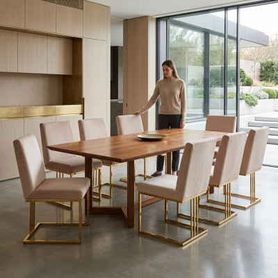 Design 8x Krzesła Grupa Zestaw Podkładka Gastro Nowa jadalnia Krzesło Ustawić Fotel