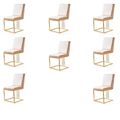 Design 8x Krzesła Grupa Zestaw Podkładka Gastro Nowa jadalnia Krzesło Ustawić Fotel