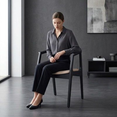 jadalnia Drewno Meble Krzesła Luxury Design Podkładka Krzesło Lehn Siedziba Office