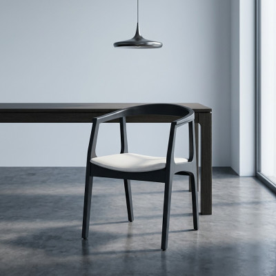 Zestaw 4x Krzesło Design Drewno Włókienniczy Podkładka Krzesła Gastro jadalnia Material