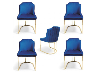 Krzesło do jadalni Pokój Zestaw Zestaw do siedzenia 4x Krzesła Modern Podkładka Design Nowość