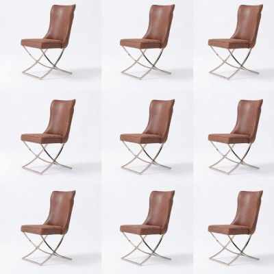 Krzesło 6 Jadalnia Pokój Club Fotel Drewno Lounge Design Meble Krzesło Tapicerowane