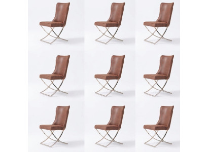 Krzesło 6 Jadalnia Pokój Club Fotel Drewno Lounge Design Meble Krzesło Tapicerowane