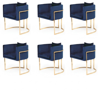 GroupTextil Podkładka Krzesła Gastro jadalnia Material Design Set 6 Krzesło