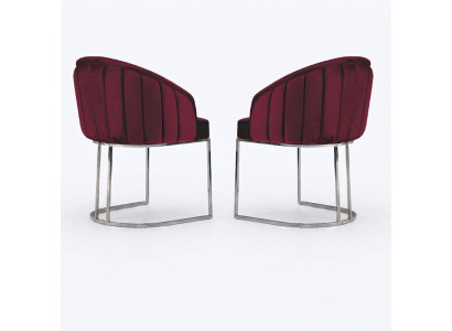 Projektant Metal Material Podkładka Krzesła Gastro jadalnia Modern 2x Fotel