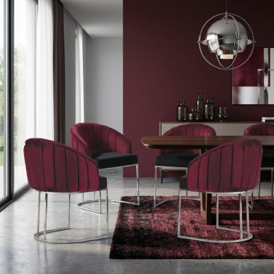 jadalnia 4 x Krzesło Siedzisko tapicerowane Krzesła Ustawić Fotel Lounge