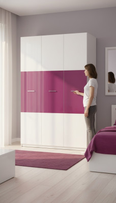 Szafa Szafa Żłobek dziecięcy unisex żłobek Meble Fioletowy Biały