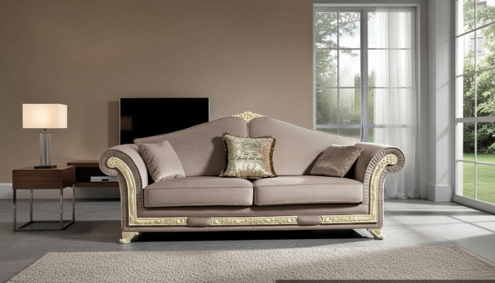 Sofa 3 miejsce do siedzenia Luksusowe Meble Salon Trzyosobowa Klasyczny Design Włoski