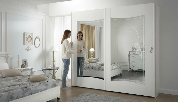 Szafa Biały Luxury Meble Italian Interior Sypialnia Szafa