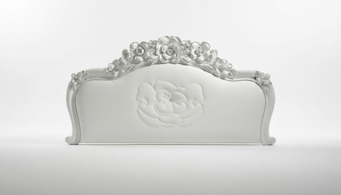 Łóżko Biały Sypialnia łóżko Drewno Luxury Meble Design Classic Hotel Double