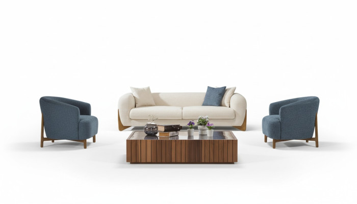 Meble w stylu włoskim Zestaw sofowy Sofa Meble 3+3+1 miejsce do siedzenia